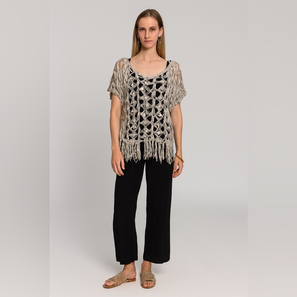 Mystree Boho Knitted Crocheted Top